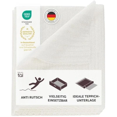 Abbildung von Blumtal Antirutschmatte 100 cm rund Teppich Antirutschunterlage aus Vinyl zuschneidbare Antiruschmatte für Schubladenmatte Anti Rutsch Teppichunterlage/Antirutschmatte 1er Set