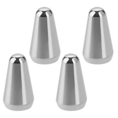 Abbildung von LT Easiyl 4 Stück 5 Wege Tonabnehmerschalter für Gitarre Spitze Metallschalterknopf Kompatibel mit Fender Strats ST Gitarren Oak Grigsby Schalter (Silber)