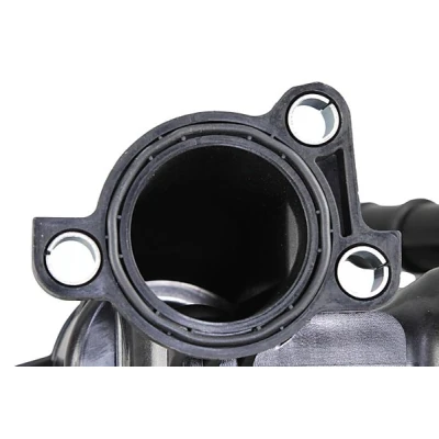 Abbildung von METZGER 4006444 Kühlwasserthermostat 92 mit Dichtungen, Rohrleitung, Rohrstutzen Flansch, ohne Schrauben Kunststoff