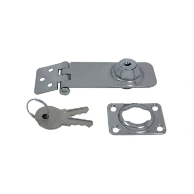 Abbildung von Überfallscharnier mit Schloss 98 x 30 mm Edelstahl 304 (A2)