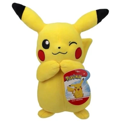 Abbildung von Jazwares Kuscheltier Pokemon Plüschfigur Wave 8 (20cm) Pikachu zwinkernd