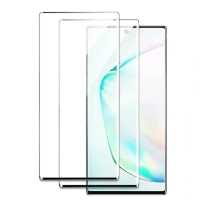 Abbildung von 2 Stück Schutzfolie für Samsung Galaxy Note 10 Plus, 3D Gebogene vollständige Abdeckung Schutzglas Folie, Anti Kratzer, Öl, Bläschen, Einfache Installation