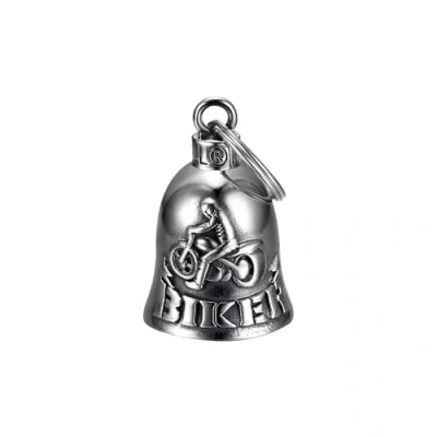 Abbildung von Mocy Bell Clochette Moto Biker Guardian Gremlin Acier inoxydable Argent