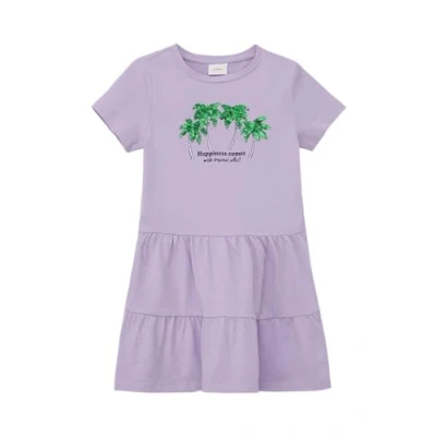 Abbildung von s.Oliver Junior Mädchen 2145981 Kleid mit Pailletten, lila 4704, 98
