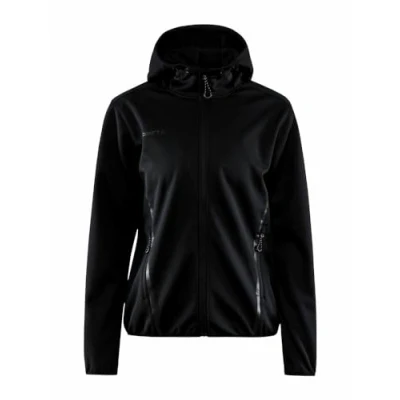Abbildung von Craft ADV EXPLORE Softshelljacke für Damen XXL Black Winddichte, wasserabweisende den täglichen Gebrauch 2 Seitentasche, 1 Innentasche Übergangsjacke