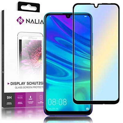 Abbildung von NALIA Schutzglas kompatibel mit Huawei P smart 2019, 9H HD Full Cover Display Schutz Echt Glas Folie, Handy Schutzfolie Bildschirm Abdeckung Film Screen Protector Tempered Glass Transparent
