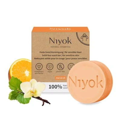 Abbildung von NIYOK Feste Gesichtsreinigung, Marulaöl, 80g (3er Pack)