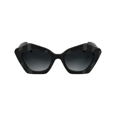 Abbildung von Karl Lagerfeld Damen KL6199S 001 Gläser SONNENBRILLEN Acetat Schwarz Quadratisch Normal