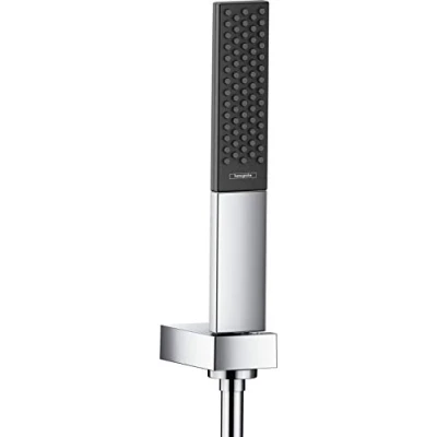 Abbildung von hansgrohe Duschbrause &quot;Rainfinity&quot;, (Brauseschlauch, Stabhandbrause, Brausehalter), 10cm, 1 Strahlart mit Duschschlauch 160cm