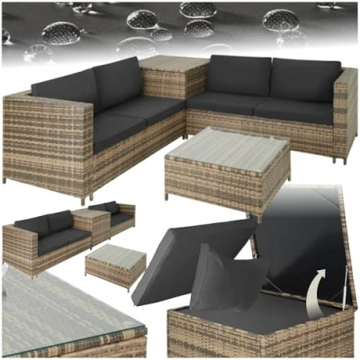 Abbildung von tectake Loungeset Siena, (Set, 5 tlg), individuell kombinierbar