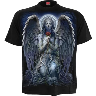 Abbildung von Spiral Grieving Angel Männer T Shirt schwarz M