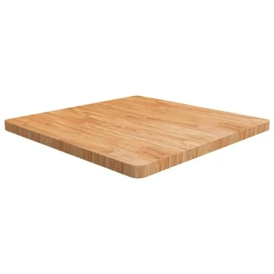 Abbildung von vidaXL Tischplatte Quadratisch Massivholzplatte Eichenplatte Holzplatte Platte Ersatztischplatte Hellbraun 80x80x4cm Behandelte Eiche