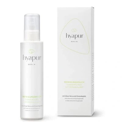 Abbildung von hyapur® GREEN Reinigungsmilch 150ml Die sanfte Gesichtsreinigung zur Anti Aging Pflege mit Bio Vegan Natur Kosmetik aus Berlin