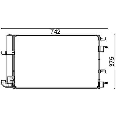 Abbildung von MAHLE ORIGINAL AC 703 000P Klimakondensator mit Trockner 572 JAGUAR: XF Limousine, Sportbrake