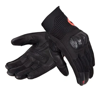 Abbildung von REBELHORN Gap III Motorradhandschuhe Herren Ziegenleder Knöchel Protektoren Belüftung mit 3D Polyester Mesh Einsätzen