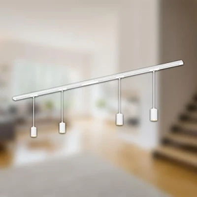 Abbildung von Schienensystem RAIL 230 V, weiß, 4 Pendel, Länge 1,5 m