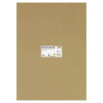 Abbildung von folia 692/25/98 Kraftkarton natur, 230 g/m², ca. 50 x 70 cm, 25 Bogen, zum individuellen Basteln und Gestalten von Grußkarten, Einladungen, Tischkarten, uvm.
