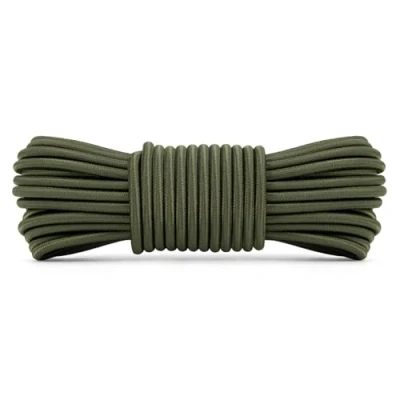 Abbildung von Abma Cord Gummiseil Expanderseil 4mm 10M Gummischnur UV Beständig Planenseil 100% Dehnung Spannseil für Plane, Anhängerplane, Sonnensegel, Zelte, Banner Olivgrün