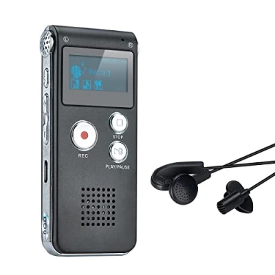 Abbildung von Digitales Diktiergerät,COVVY 8GB Audio Aufnahmegerät,Digitaler Voice Recorder mit Spracherkennung für Interview,Vorlesung,Unterricht,Meeting und Vorträge