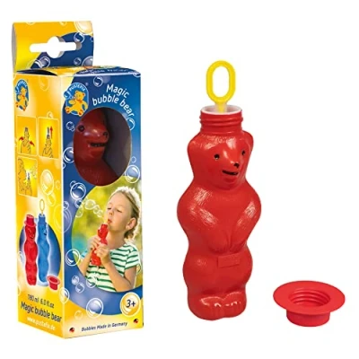Abbildung von PUSTEFIX Zauberbär Rot I 180 ml Seifenblasenwasser Bubbles Made in Germany Seifenblasen Spielzeug für Kindergeburtstag, Hochzeit, Sommerparty &amp; als Gastgeschenk Spaß Kinder Erwachsene