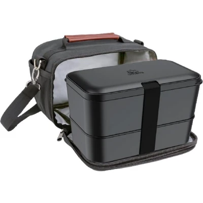 Abbildung von UMAMI Kühltasche All in 1 Bento Lunchbox Erwachsene mit Lunchtasche, 2 Saucenbehältern, als Brotdosen Salat, Snack Box, Auslaufsicher Brotdose