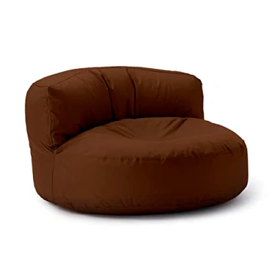 Abbildung von Lumaland Sitzsack Round Sofa Sitzkissen Bean Bag Couch Lounge, inkl. Rückenlehne In &amp; Outdoor 90x90x50cm