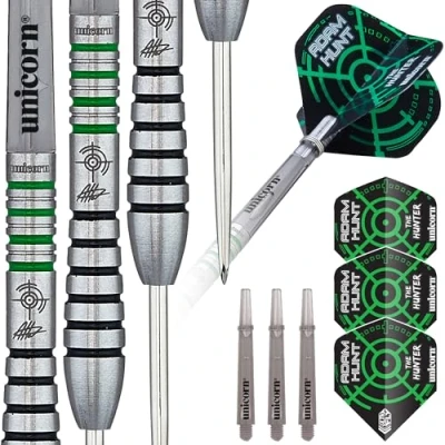 Abbildung von Unicorn Contender Darts, Grün/Silber, 23 g