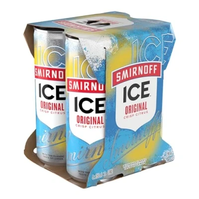 Abbildung von Smirnoff Ice Original 4er Pack, prickelndes Mixgetränk mit Vodka und spritzigem Zitronengeschmack, perfekt für Partys gesellige Anlässe, 10 Prozent Alkohol, 250 ml Dosen