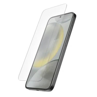 Abbildung von Hama Handy Schutzglas für Samsung Galaxy S24 (Displayschutz ultraklar Anti Fingerprint, Montagehilfe, Vollschutz 9H ultradünn, case friendly, kratzfest, Displayschutzglas stoßfest)