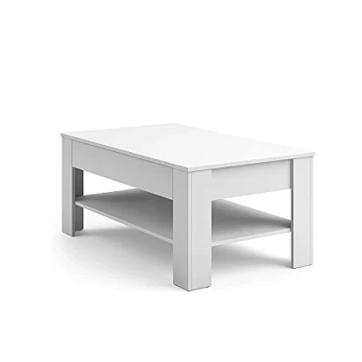 Abbildung von Vicco Couchtisch Milan, Weiß, 110 x 48 cm, Drehbar