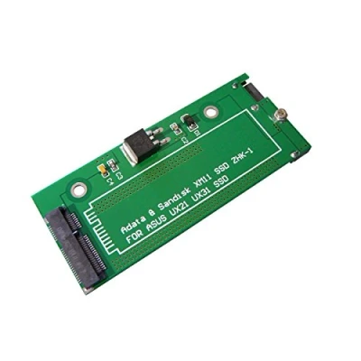 Abbildung von KALEA INFORMATIQUE Adapter, um eine Asus Zenbook UX21 und UX31 6+12 Punkt SSD an einem SATA Anschluss zu montieren.