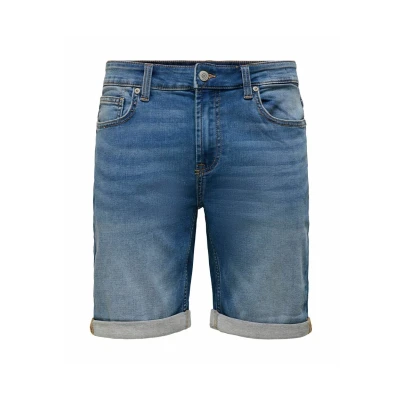Abbildung von Only &amp; Sons Jeans Shorts, Herren, Größe: Small, Medium blue denim