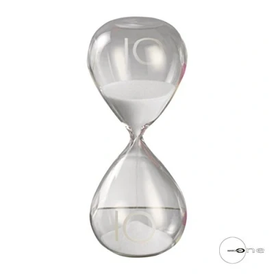 Abbildung von Mascagni Sanduhr aus Glas mit Sand Weiß 10 Minuten 16 cm