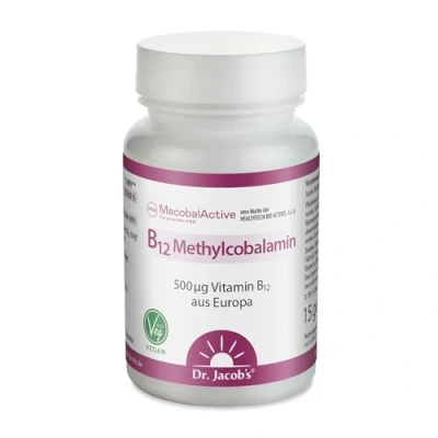 Abbildung von Dr. Jacob&#039;s Vitamin B12 Methylcobalamin hochdosiert vegan