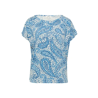 Abbildung von s.Oliver ÜBERSCHNITTENEN Schultern Tshirt print, Damen, Größe: 42, Royalblau
