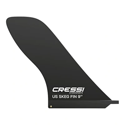 Abbildung von Cressi Unisex Adult Us Skeg Fin 9&#039;&#039; Starre abnehmbare Driftflosse, Schwarz, 23 cm