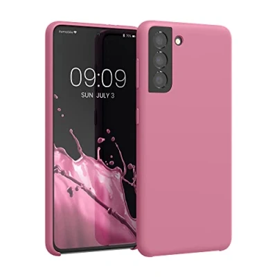 Abbildung von kwmobile Hülle kompatibel mit Samsung Galaxy S21 Silikon Handy Case Handyhülle weiche Oberfläche kabelloses Laden Sweet Candy