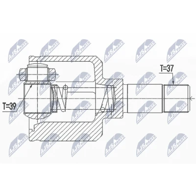 Abbildung von NTY NPW PE 056 Gelenksatz Schaltgetriebe Vorderachse links PEUGEOT: Expert III Kastenwagen