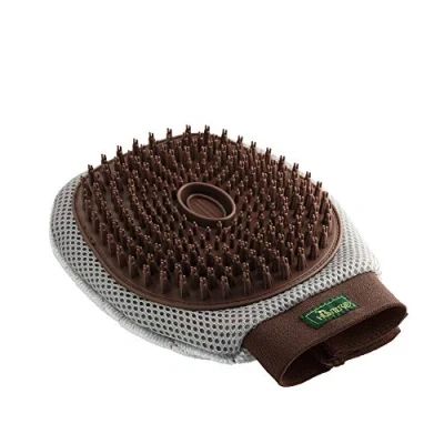 Abbildung von Hunter Tierbedarf Fellpflegehandschuh Pflegehandschuh Spa braun/grau für Hunde