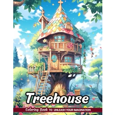 Abbildung von Treehouse Coloring Book: Arboreal Dwellings for Nature Art