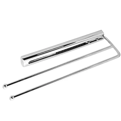 Abbildung von SO TECH® Handtuchauszug Chrom 2 armig 410 mm Handtuchhalter Handtuchstange