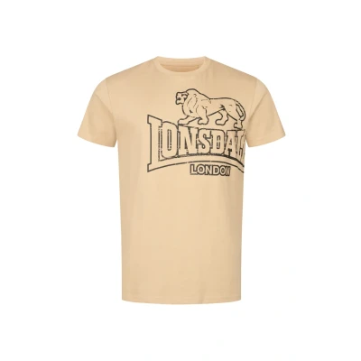 Abbildung von Lonsdale Normale Passform Langsett Tshirt print, Herren, Größe: XXL, Sand black