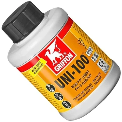 Abbildung von MegaHaustechnik Kleber 500g Flasche für Klebe Fitting PVC U PE Kunststoff