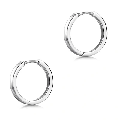 Abbildung von Materia Paar Creolen Damen Herren Silber klein Ø9mm SO 427, 925 Sterling