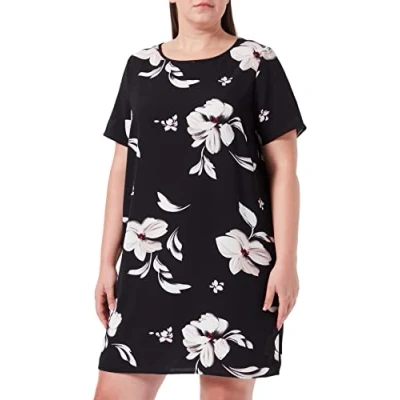Abbildung von ONLY Carmakoma Damen Carlux Tunic Dress Wvn Noos Blusenkleid, Black 1, 46 EU
