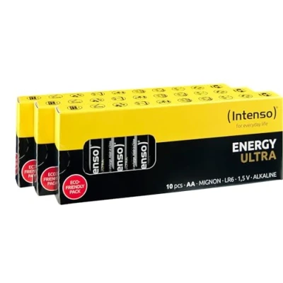 Abbildung von Intenso Energy Ultra AA Mignon LR6 Alkaline Batterien, Silber, (30Stück)
