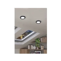 Abbildung von Eglo 900931 Deckenleuchte FUEVA FLEX Alu schwarz LED 5,5W 3000K H:0.2cm Ø11.7cm