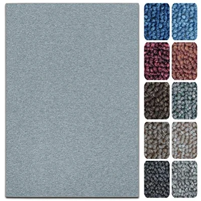 Abbildung von casa pura Teppich London viele Größen pflegeleichter Flacher Schlingenflor Flurteppich, Wohnzimmerteppich, Küchenteppich, Schlafzimmerteppich (Hellgrau 200x300 cm)
