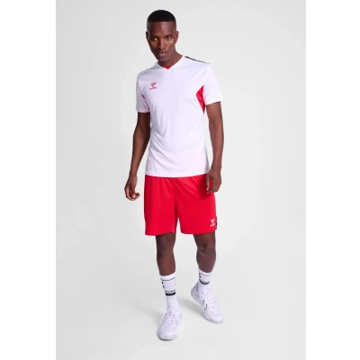Abbildung von Hummel Authentic PL S Tshirt print, Herren, Größe: XXL, White true red
