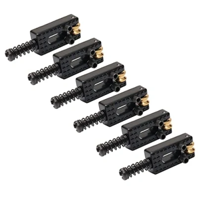 Abbildung von Unxuey Gitarren Tremolo Sättel, 6 Stück E Roller Steg Sattel für Gitarre, Ersatz mit Schraubenschlüssel